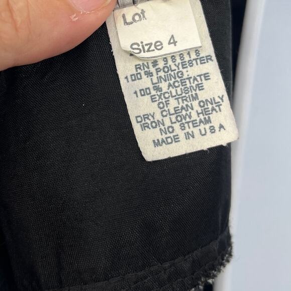 Vtg Y2K Night Way Slip Dress Sz 4 Empire Waist Glitter Cowl Mob Wife Vampy USA - Picture 11 of 11